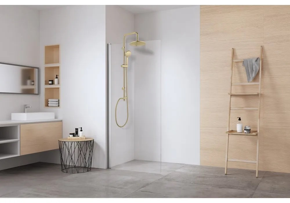 Zestaw prysznicowy ze stali nierdzewnej w kolorze matowego złota 101 cm Young Line – Wenko