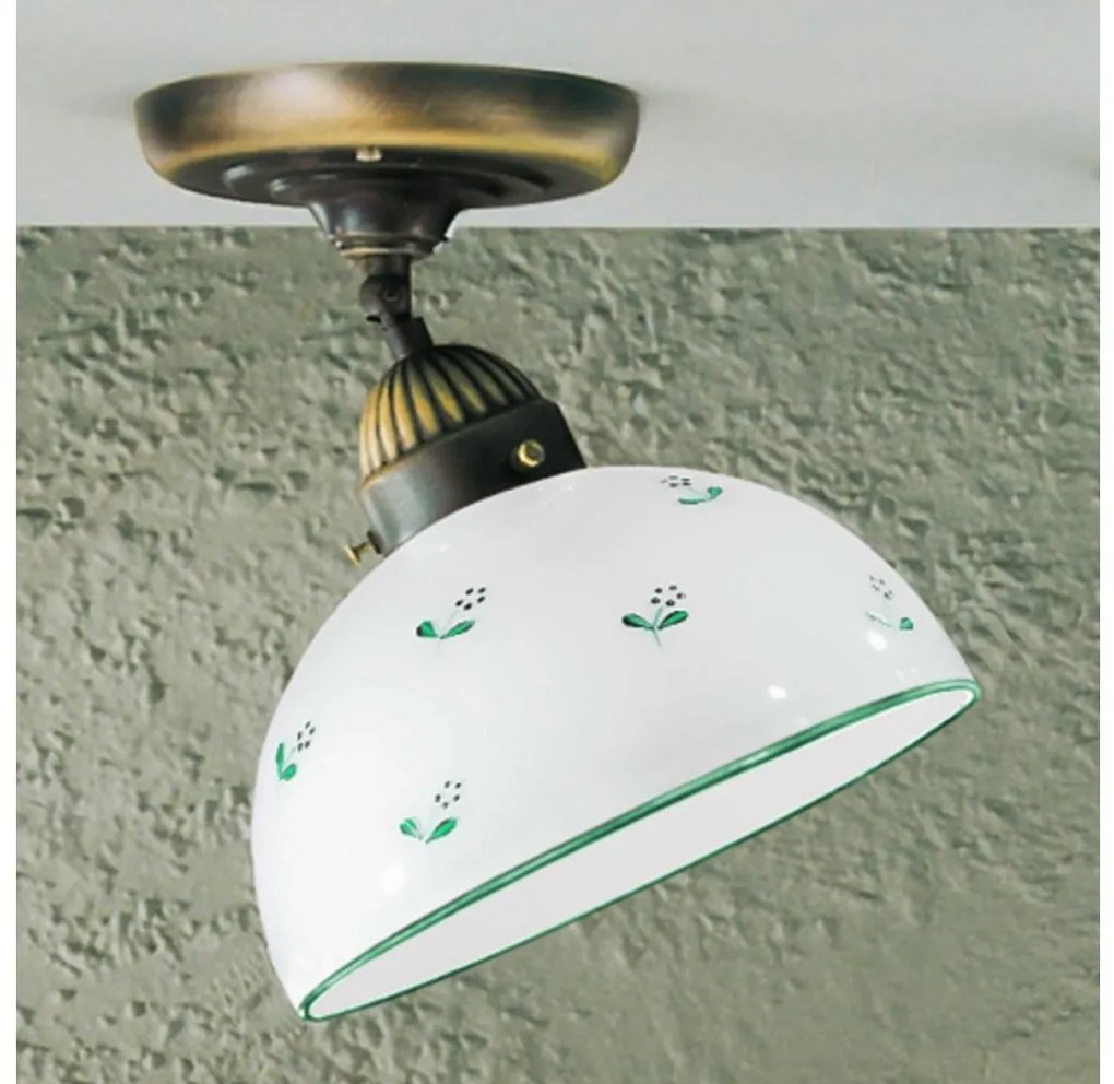 Kolarz 731.10.20 - Żyrandol natynkowy NONNA 1xE27/75W/230V śr. 20 cm zielony