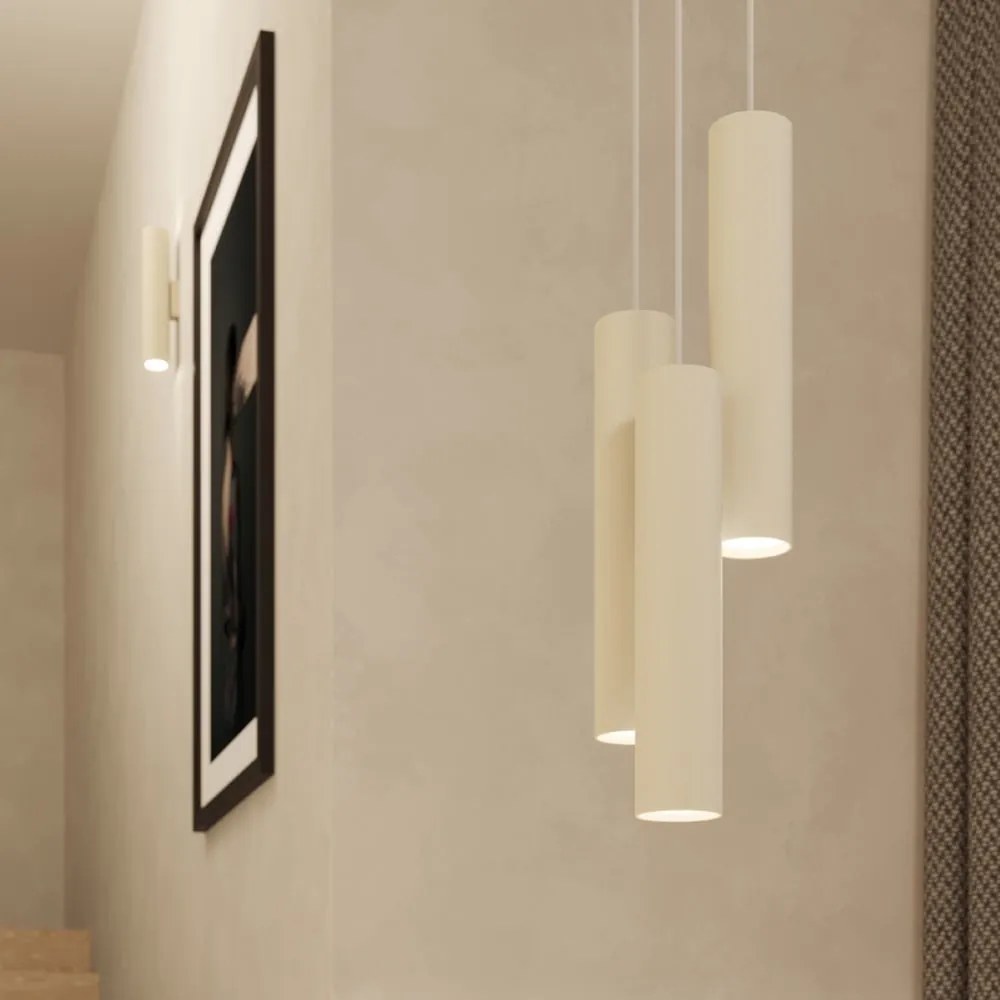 Kremowa lampa wisząca ø 19,5 cm Castro – Nice Lamps