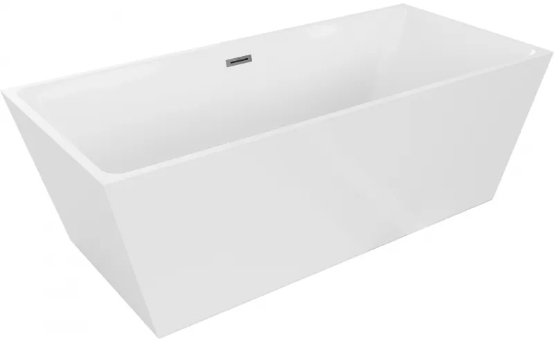 Mexen Lita wanna wolnostojąca 170 x 75 cm, biała, przelew gun metal - 52121707500-95