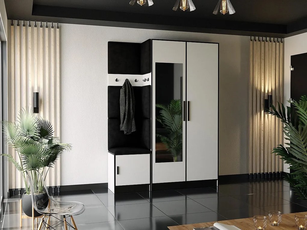 Garderoba ROJ 13 Biały + Czarny
