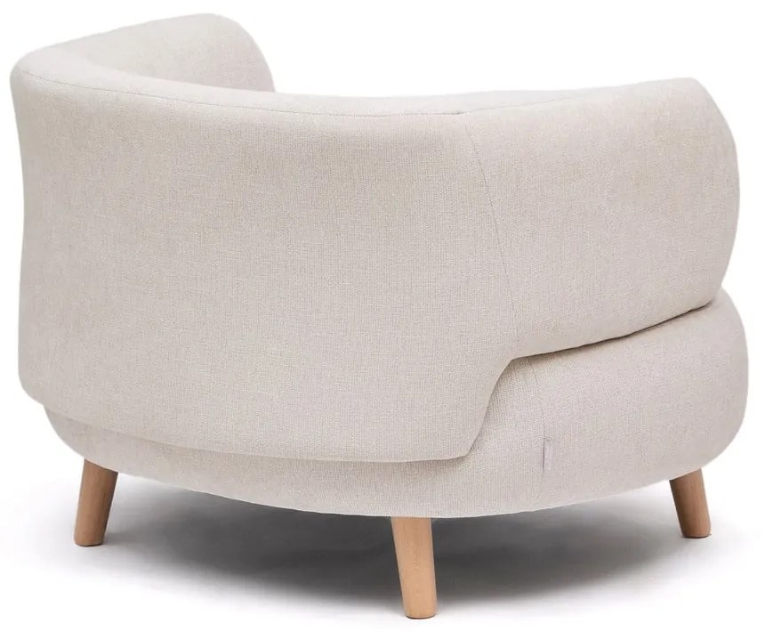 Beżowy fotel z tkaniny szenilowej Luisa – Kave Home