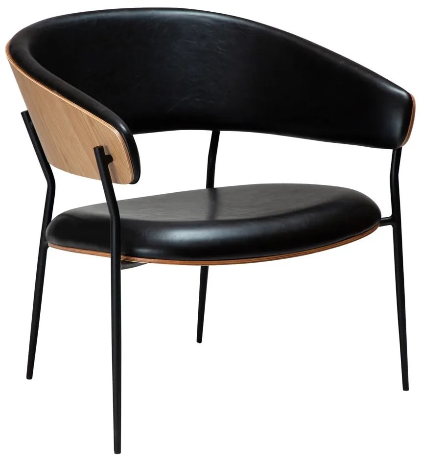 Czarny fotel z imitacji skóry Crib – DAN-FORM Denmark