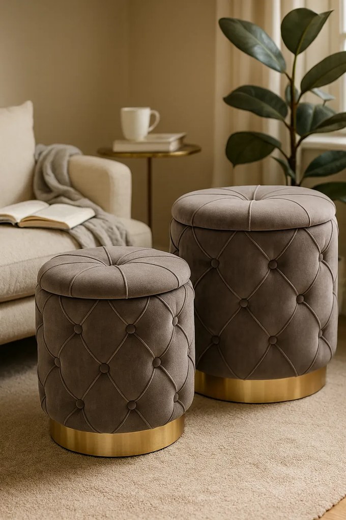 Zestaw puf pikowanych A4-T22