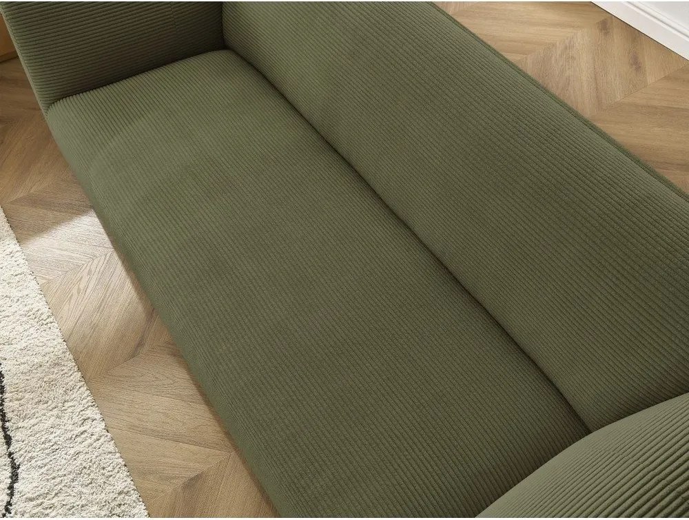 Zielona sztruksowa sofa 242 cm Giorgia – Bobochic Paris