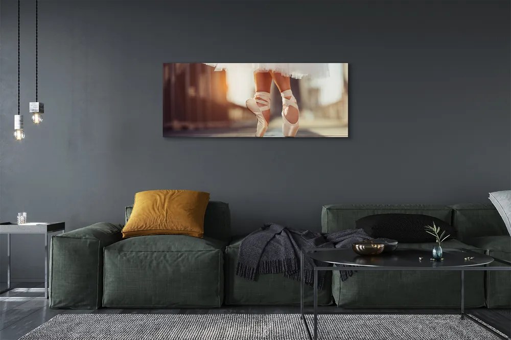 Obraz na płótnie Białe Baletki i Nogi