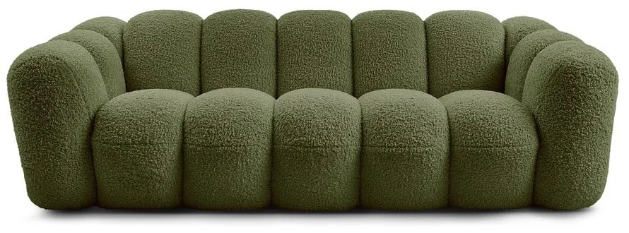 Zielona sofa z materiału bouclé 232 cm Hippolyte – Bobochic Paris