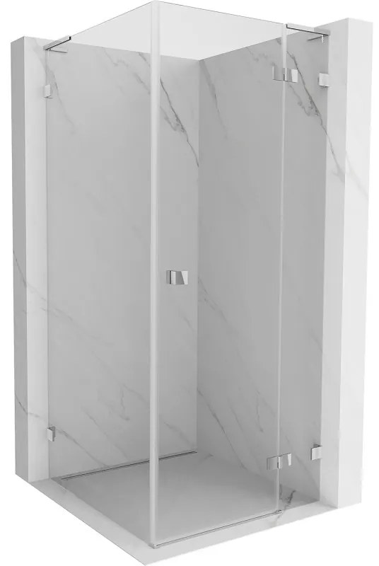 Mexen Lunar L kabina prysznicowa uchylna prawa 100 x 100 cm, transparent, chrom - 834L-100-100-01-00-P