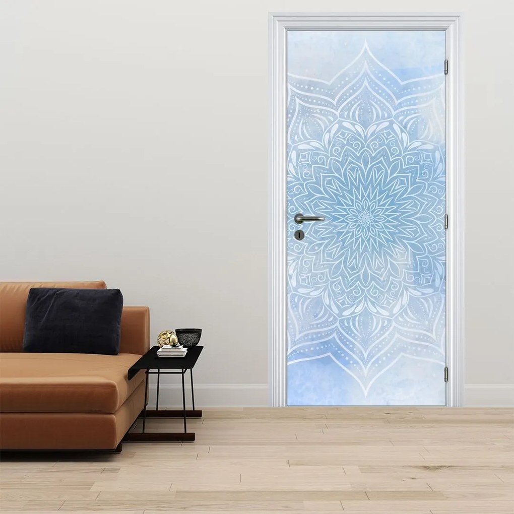 Fototapeta na drzwi - Zimowa mandala (95x205cm)
