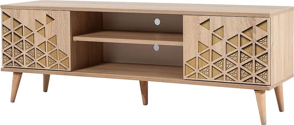 Stojak pod TV dąb Sonoma – 140 cm – 100% melamina – 18 mm