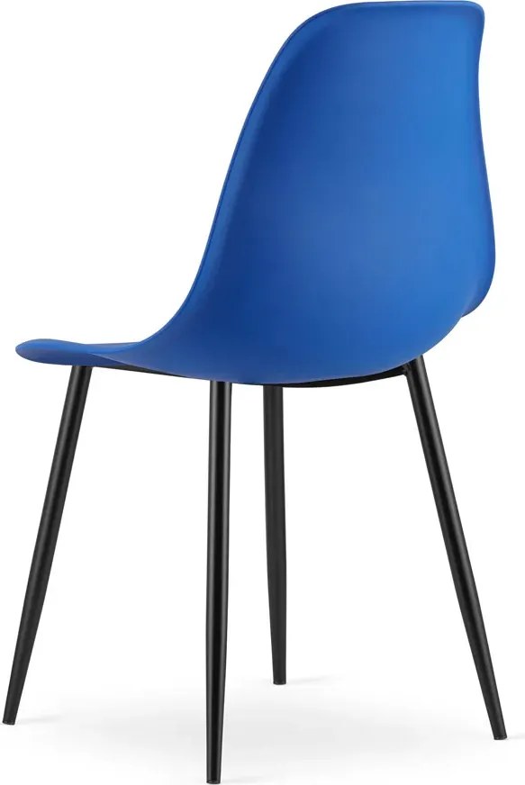 Niebieskie minimalistyczne krzesło metalowe M1-N61