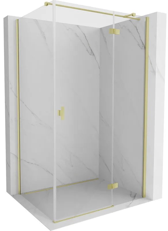 Mexen Mist-H T kabina prysznicowa uchylna prawa 115 x 90 cm, transparent, złota szczotkowana - 8A5T-115-090-55-00-P