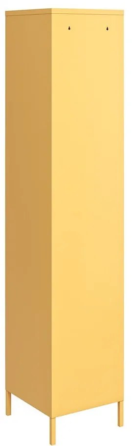 Żółta metalowa szafka Novogratz Cache, 38x185 cm