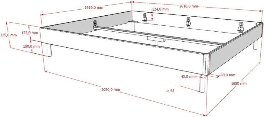 Łóżko dwuosobowe z litego drewna dębowego bez zagłówka i stelaża w naturalnym kolorze 160x200 cm Forrest – Vipack