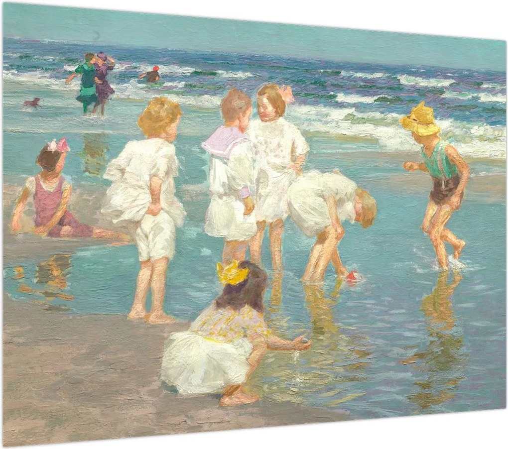 Obraz na szkle - Edward Henry Potthast, A Holiday, reprodukcje (70x50 cm)