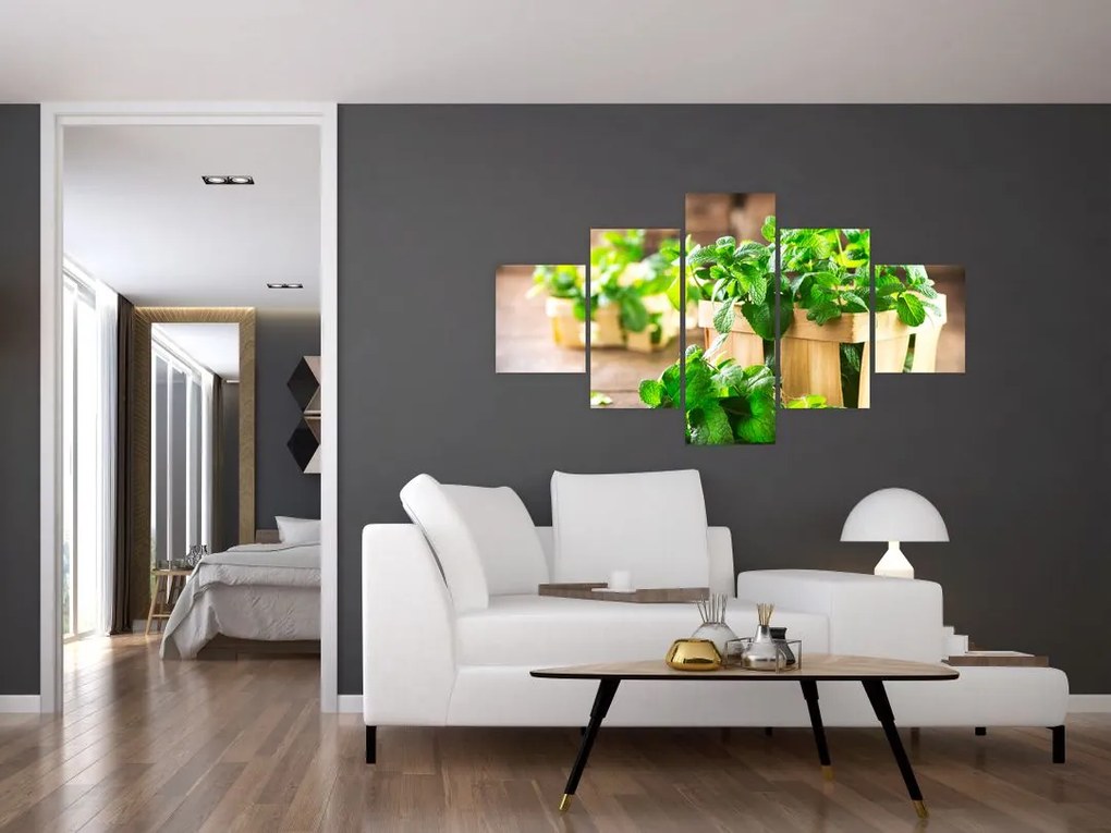 Obraz świeżej mięty (125x70 cm)