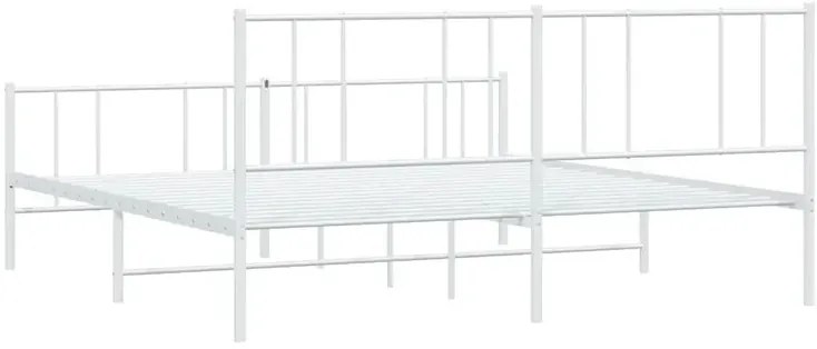 Białe metalowe duże łóżko małżeńskie 200x200 cm Z6-L24