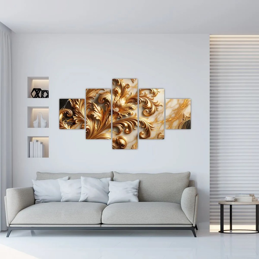 Obraz - Marmur ze złotem (125x70 cm)