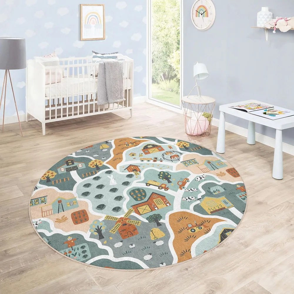 Dziecięcy dywan do zabawy odpowiedni do prania ø150 cm Farmer's Life – Mila Home