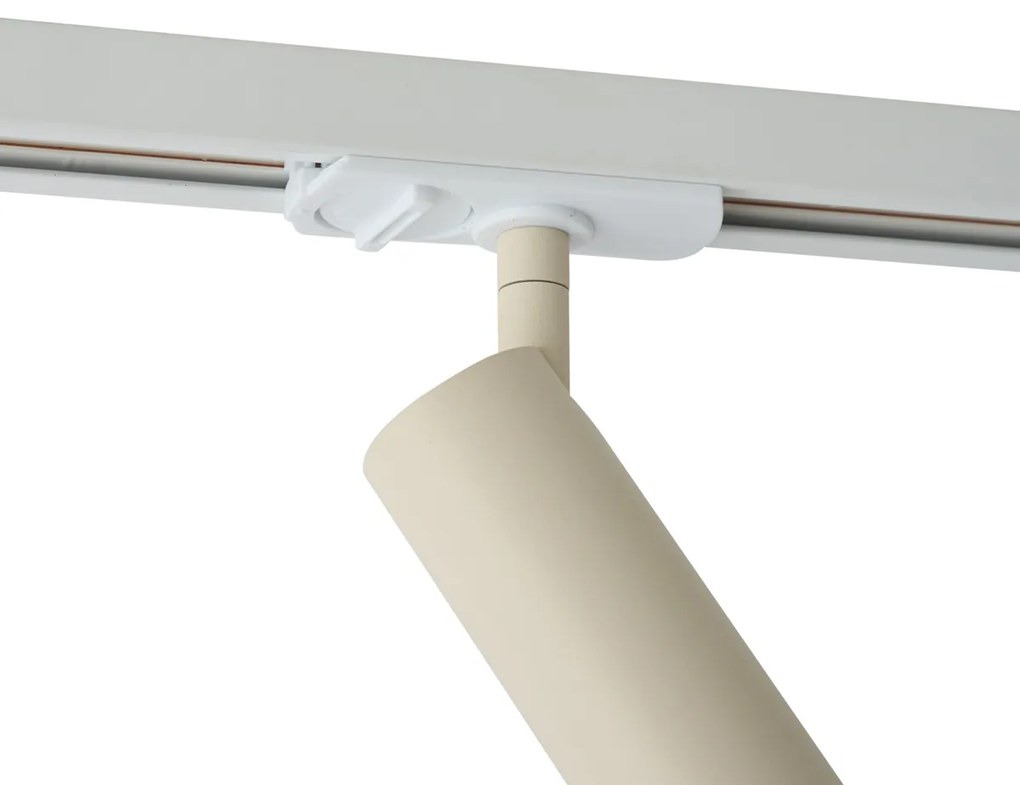 Nowoczesny reflektor w kolorze beżowym do 1-fazowego systemu szynowego GU10 35mm - Iconic Jeana Luxe Nowoczesny Oswietlenie wewnetrzne