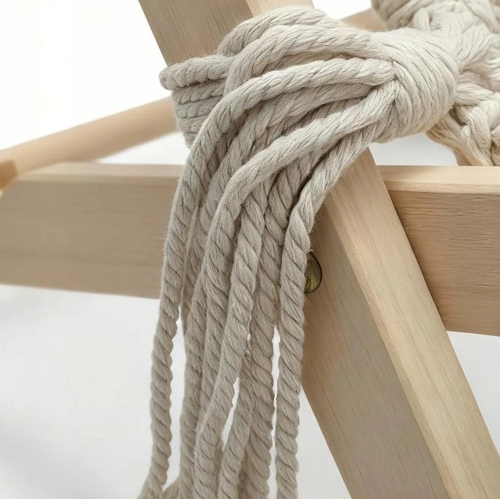 Drewniany leżak ogrodowy składany Coral HC-2501, styl boho