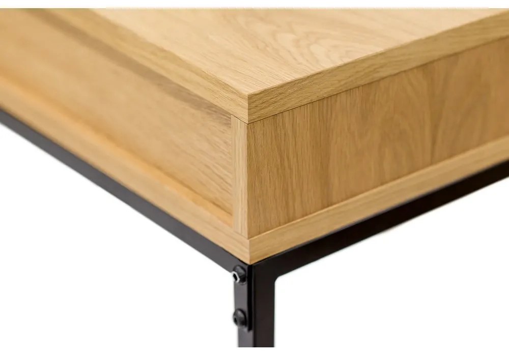 Biurko z blatem w dekorze dębu 35x100 cm Frame – Woodman