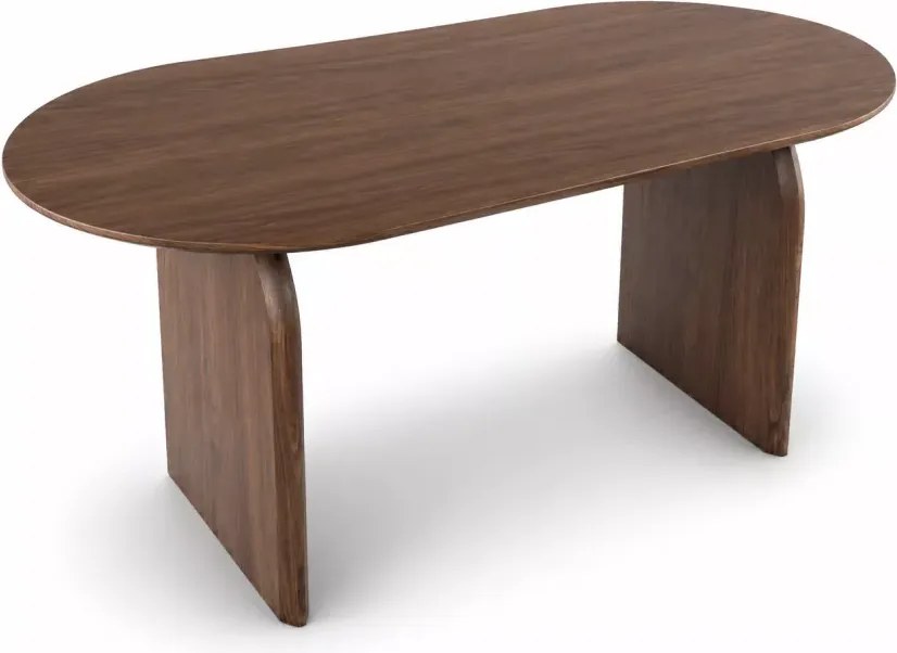 Stół owalny Maxim 190 cm orzech MDF nowoczesny stół do jadalni salonu stabilny design
