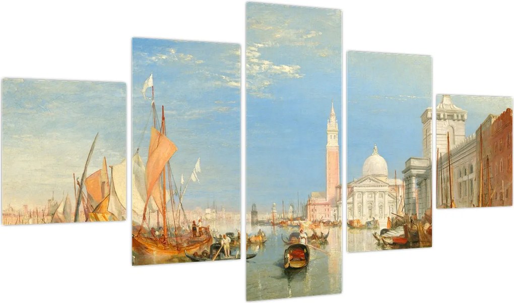 Obraz - Joseph Mallord William Turner, Venice the Dogana and San Giorgio Maggiore, reprodukcje (125x70 cm)