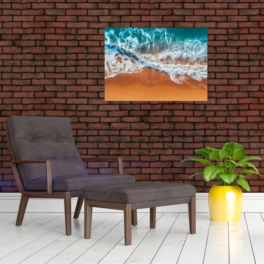 Obraz na szkle plaży morskiej (70x50 cm)