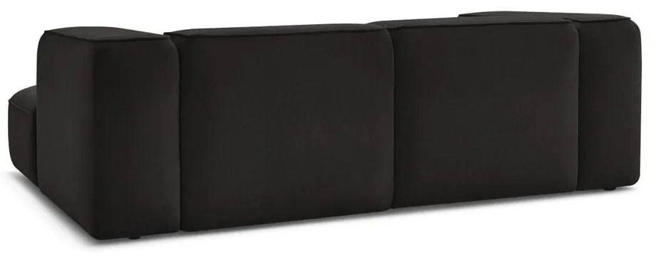 Czarny narożnik z materiału bouclé (prawostronny) Zephyr – Bobochic Paris