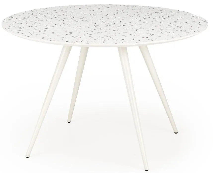 ARAMIS Stół jadalniany Okrągły 4-osobowy Lastryko Biały Nowoczesny fi.120cm
