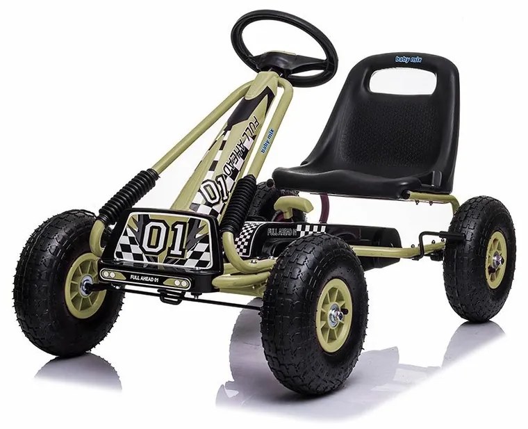 Baby Mix Dziecięcy gokart na pedały Go-kart Razor,zielony