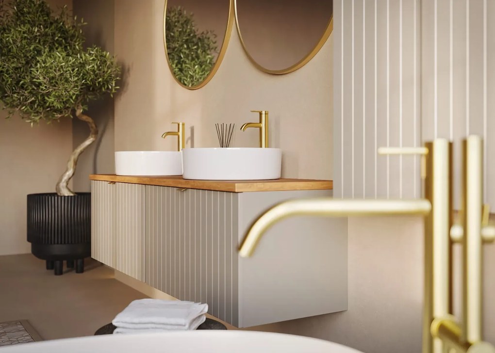 Szafka pod umywalkę HARMO 60 cm kaszmir półmat KROFAM