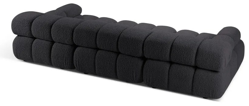 Antracytowa sofa modułowa z materiału bouclé 282 cm Bellis – Micadoni Home