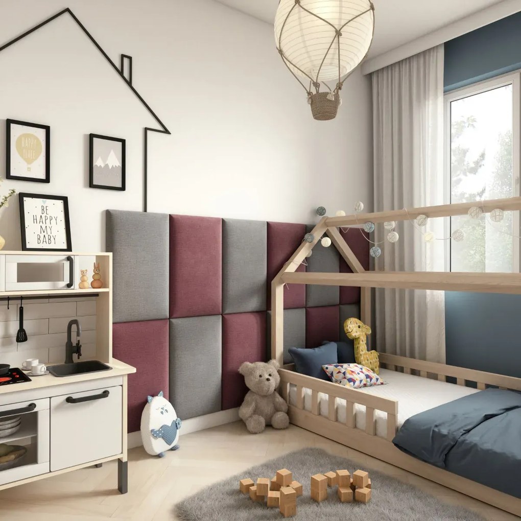Panel tapicerowany QUADRATTA 50x30 różowy ELTAP