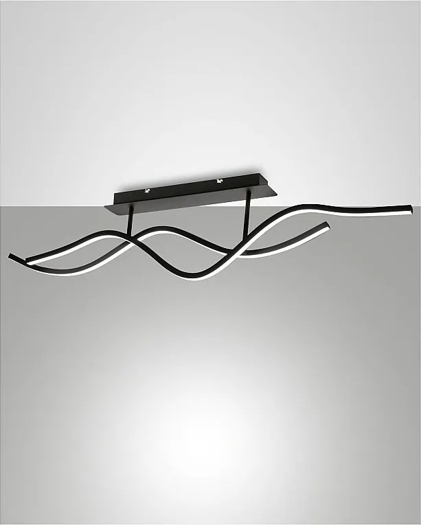 Lampa sufitowa wisząca LED Sinuo 36W, czarna, 3666-65-101 firmy Fabas Luce