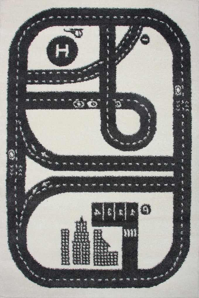 Dywan Bambino Uliczka szara 120x170 Prostokąt