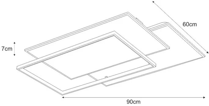 Czarno-biały plafon sufitowy LED - A505-Odel