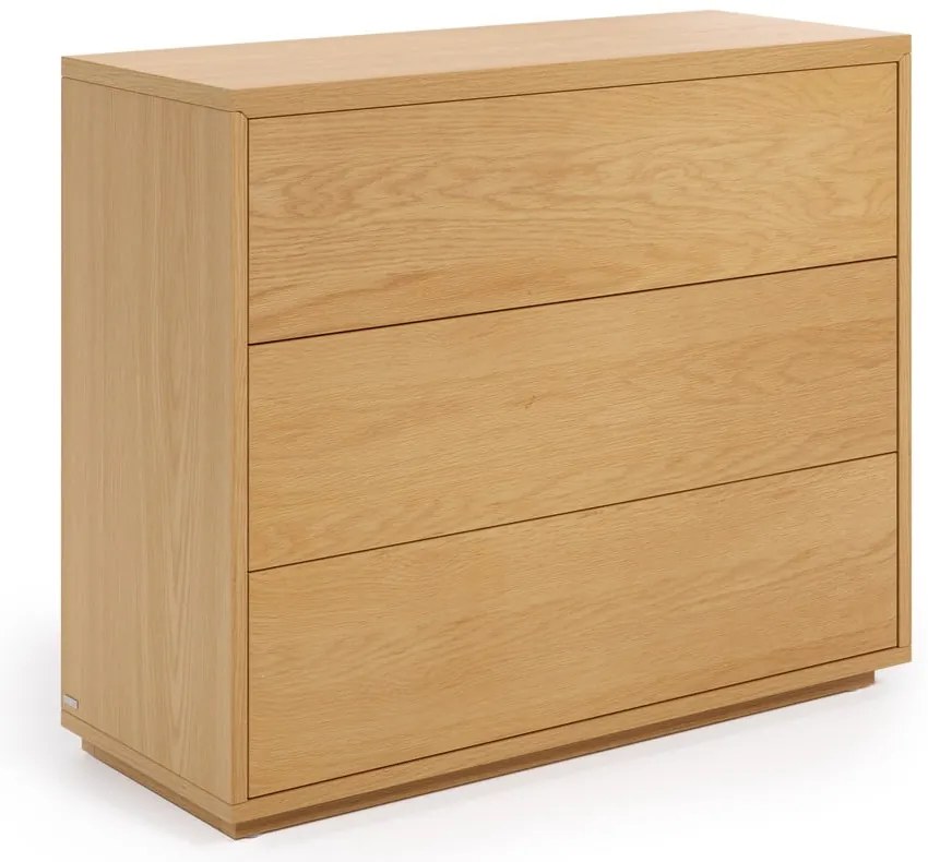 Niska komoda w dekorze dębu w naturalnym kolorze 90x75 cm Abilen − Kave Home