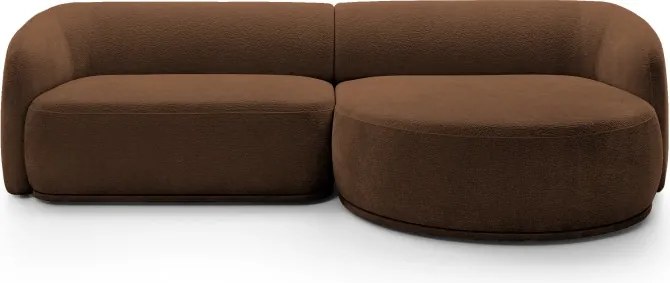 Narożnik NOBO Prawostronny system modułowy tkanina DressME 11 Brązowy