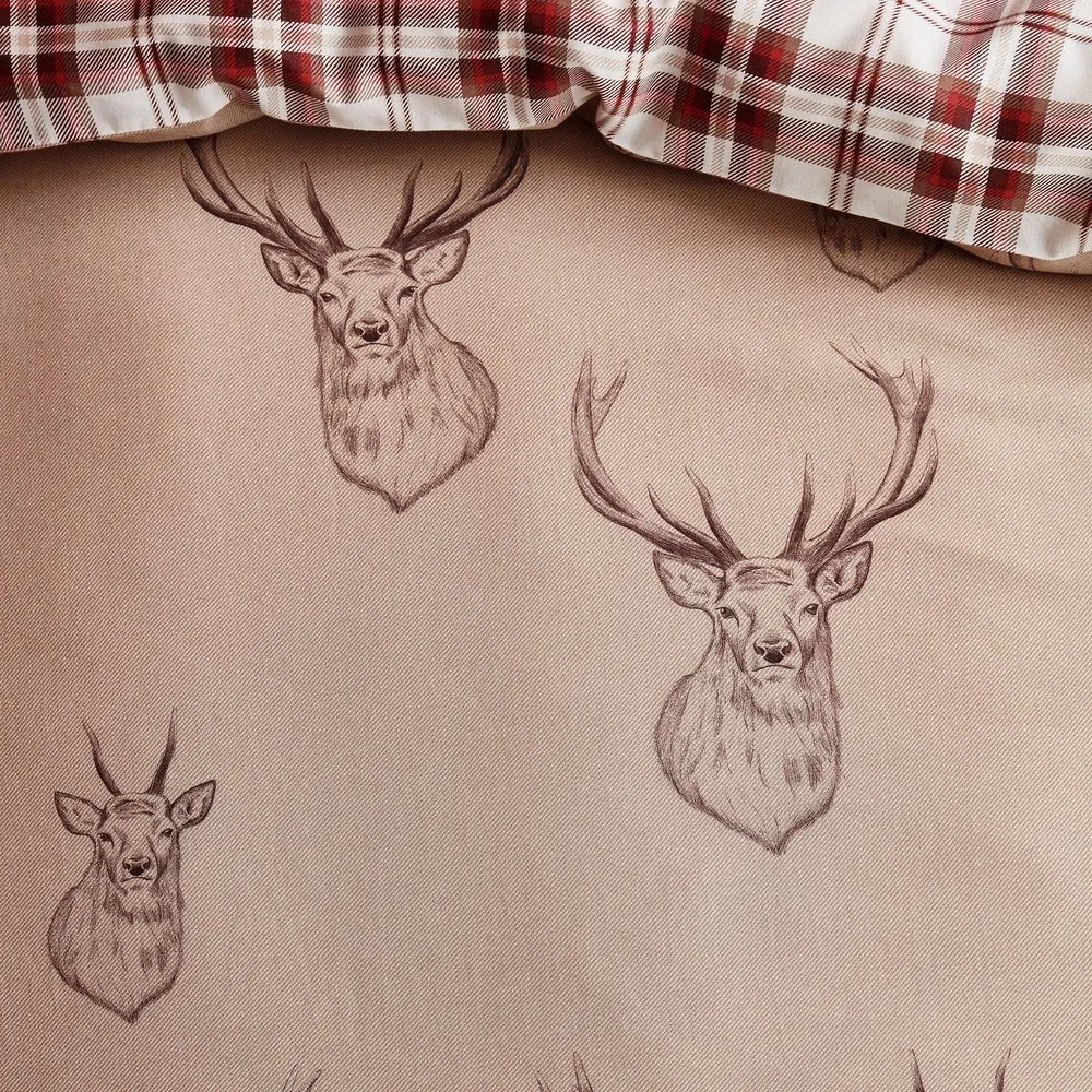 Beżowa pościel Catherine Lansfield Stag, 200x200 cm