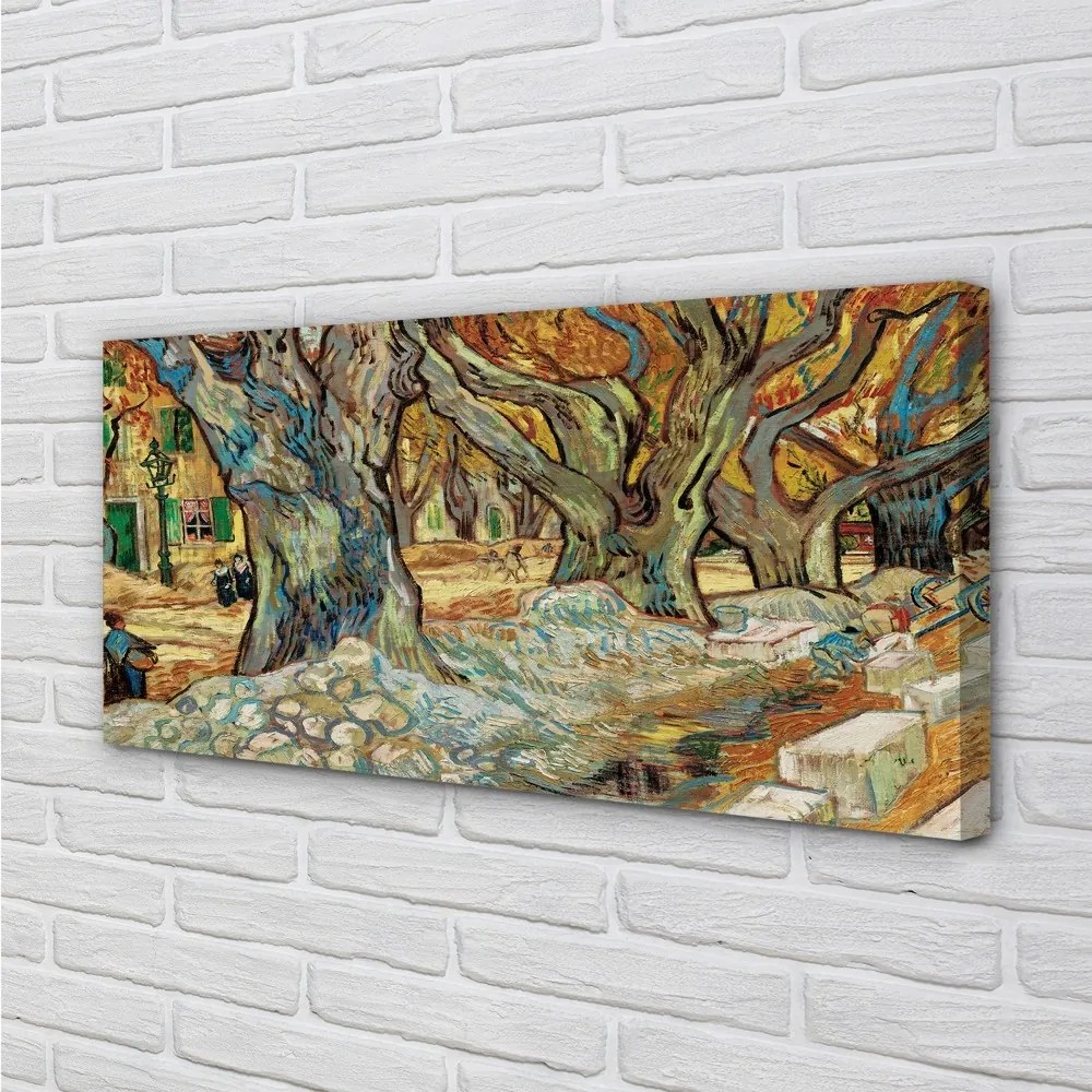 Obraz canvas na ścianę Naprawiający drogę - Vincent van Gogh