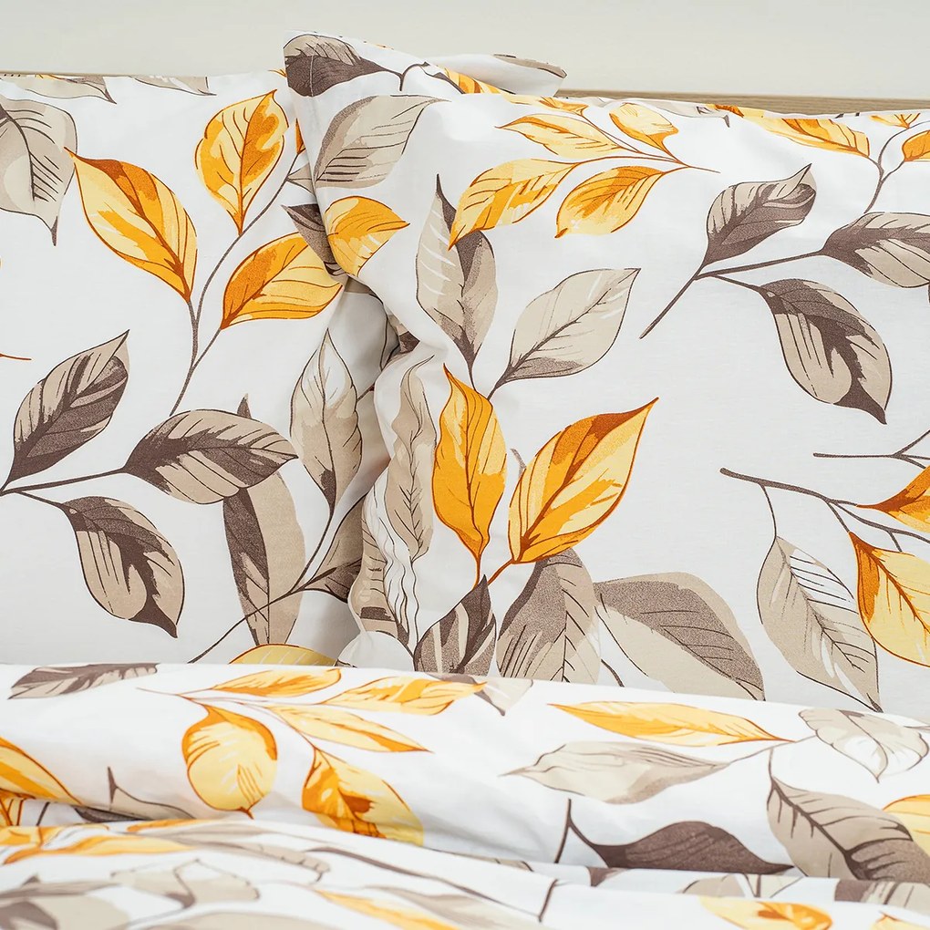 4Home Pościel bawełniana Autumn Leaves, 140 x 200 cm, 70 x 90 cm