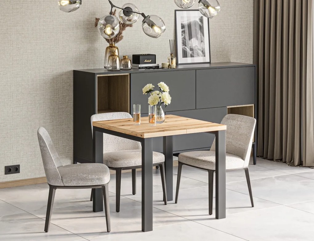 Stół Garant 215 Endo z blatem 80x80 rozkładany do 215 cm