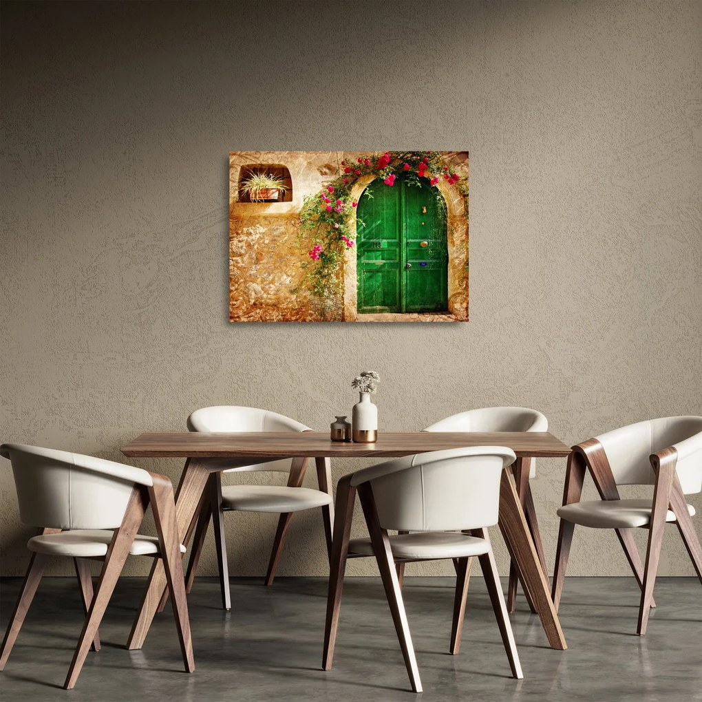 Obraz na szkle starych drzwi (70x50 cm)