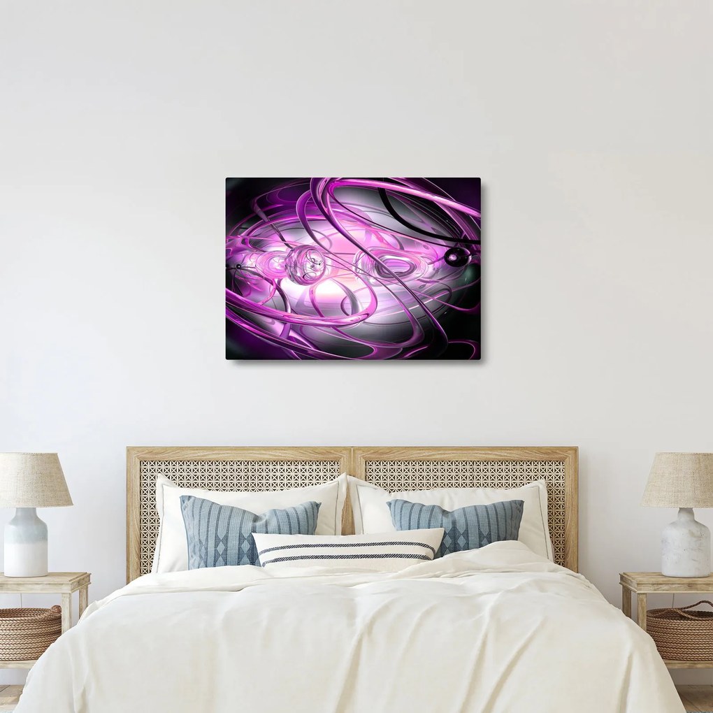 Obraz pięknej fioletowej abstrakcji (70x50 cm)