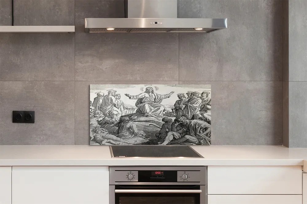 Szklany Panel Biblijne Nauczanie Jezusa