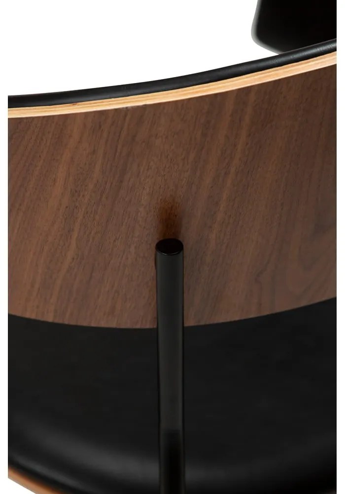 Czarny/w ciemnym naturalnym kolorze fotel jadalniany z podłokietnikami Crib – DAN-FORM Denmark