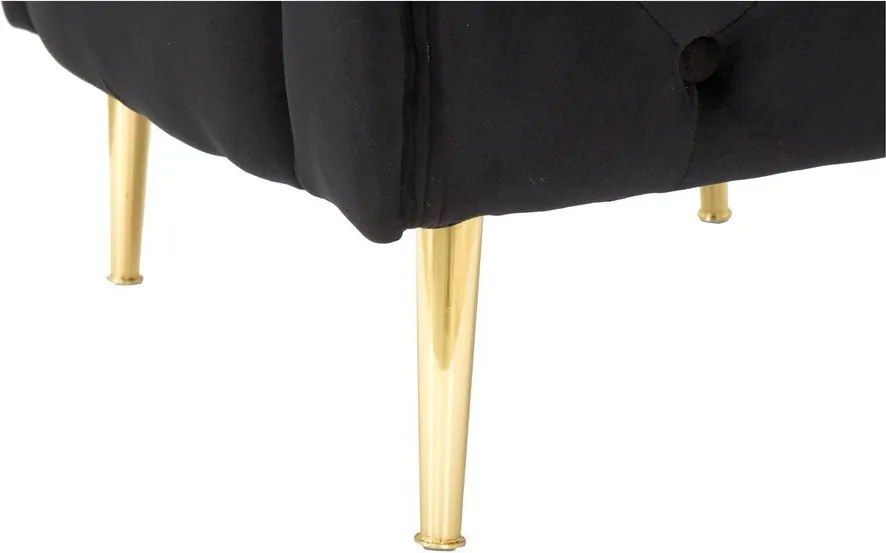 Czarny aksamitny fotel Bucarest – Mauro Ferretti