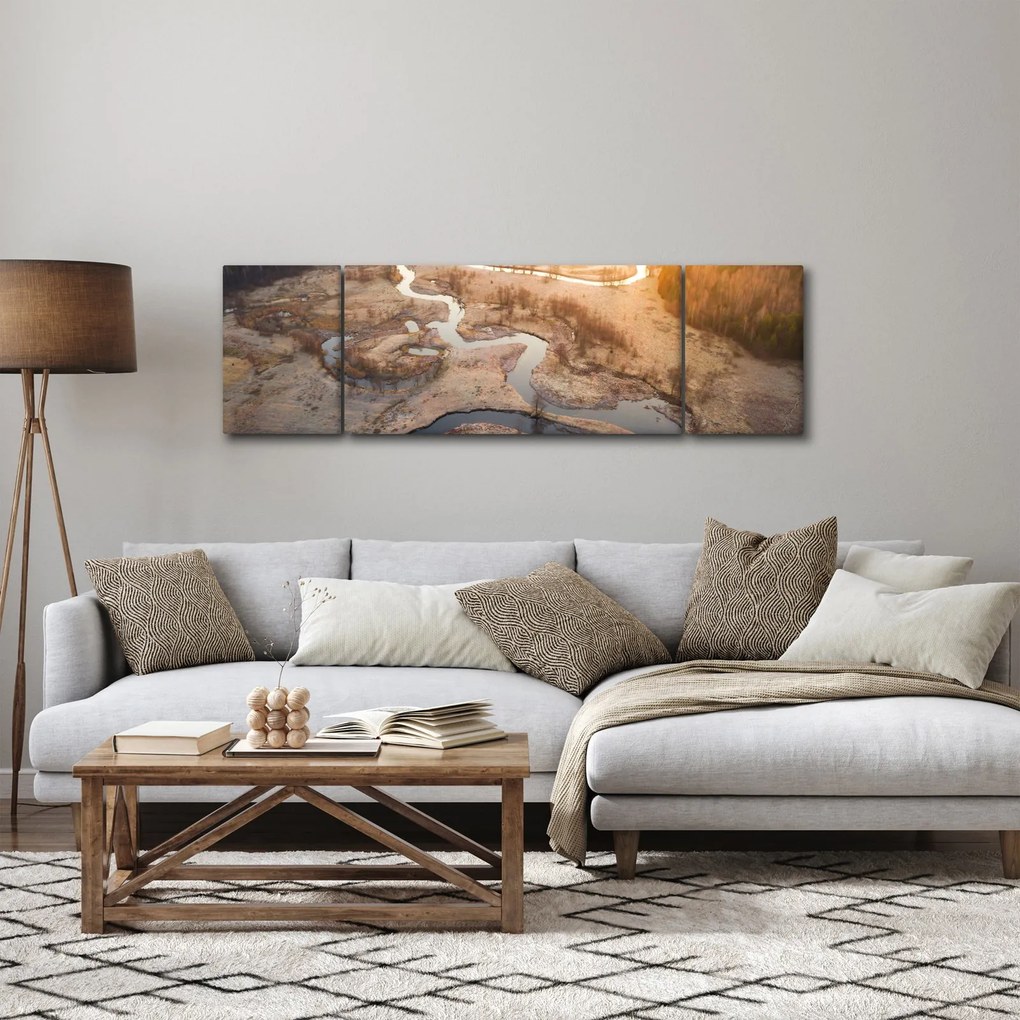 Obraz - Świt nad meandrami (170x50 cm)